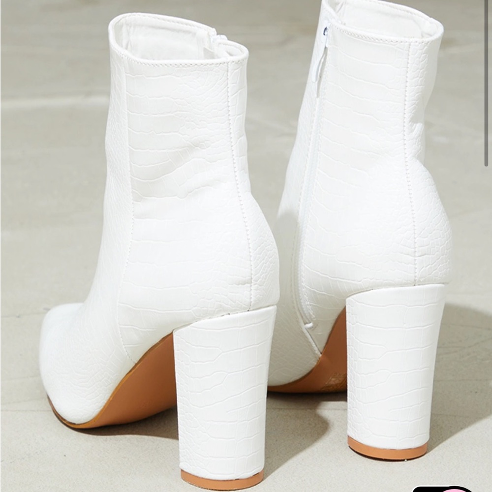 Plt White Croc Booties - image 3